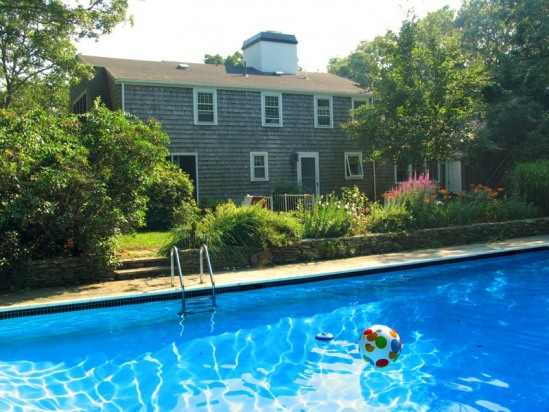 house with a pool